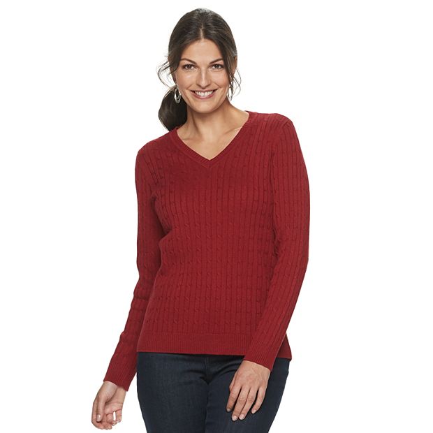 Women's Croft & Barrow® The Classic V-Neck Sweater