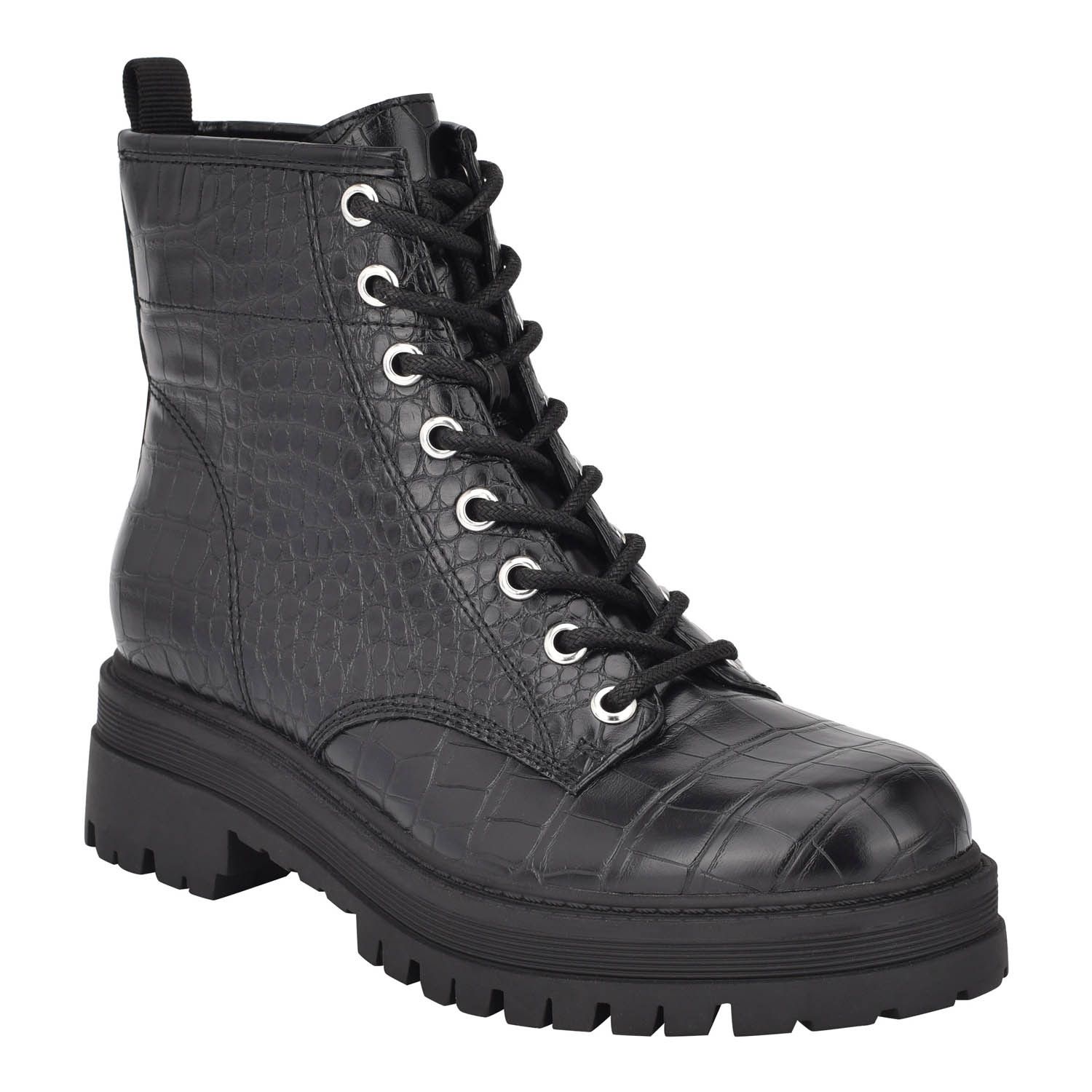 kohls black combat boots
