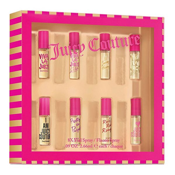 Juicy Couture 8-Piece Women's Perfume Vial Spray Gift Set - Eau de Parfum ($63 Value)