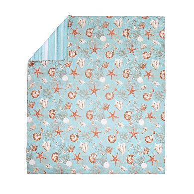 Modern Heirloom Starfish & Shells Quilt Set and Shams