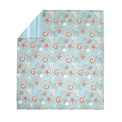 Modern Heirloom Starfish & Shells Quilt Set and Shams