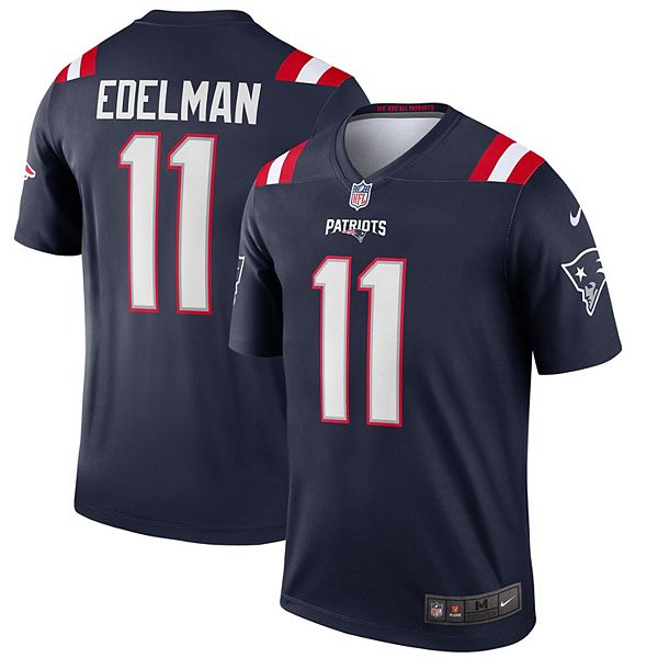 Julian Edelman Men's White Patriots Nike NFL Stitched Jersey