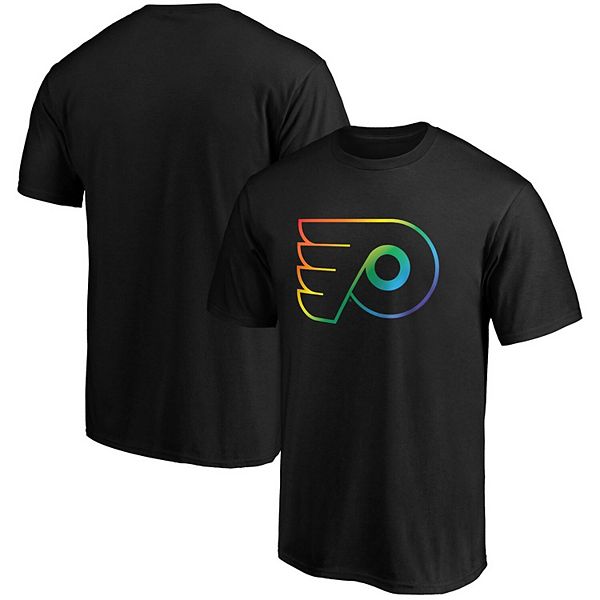 Men's Philadelphia Flyers Reebok Gray Rainbow Pride T-Shirt