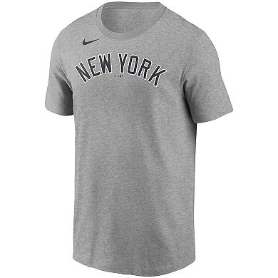 Men's Nike Gerrit Cole Gray New York Yankees Name & Number T-Shirt