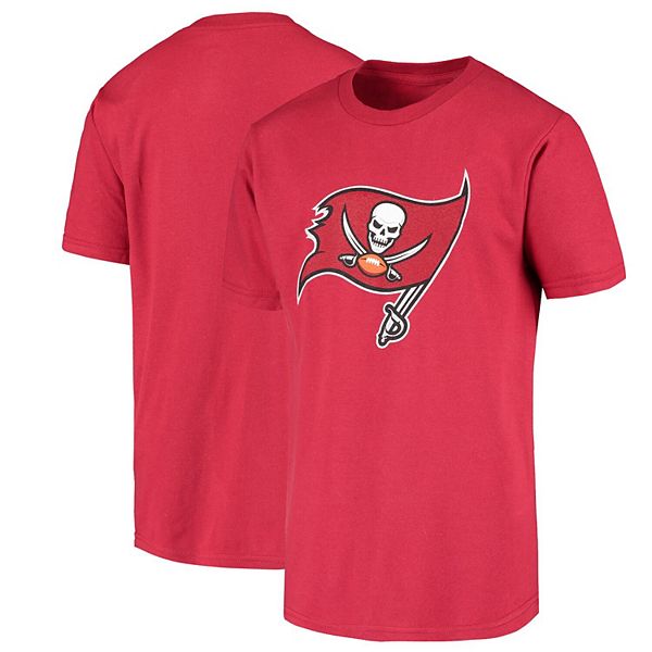 Youth Red Tampa Bay Buccaneers Primary Logo T-Shirt