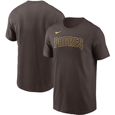 Men's Nike Brown San Diego Padres Team Wordmark T-Shirt