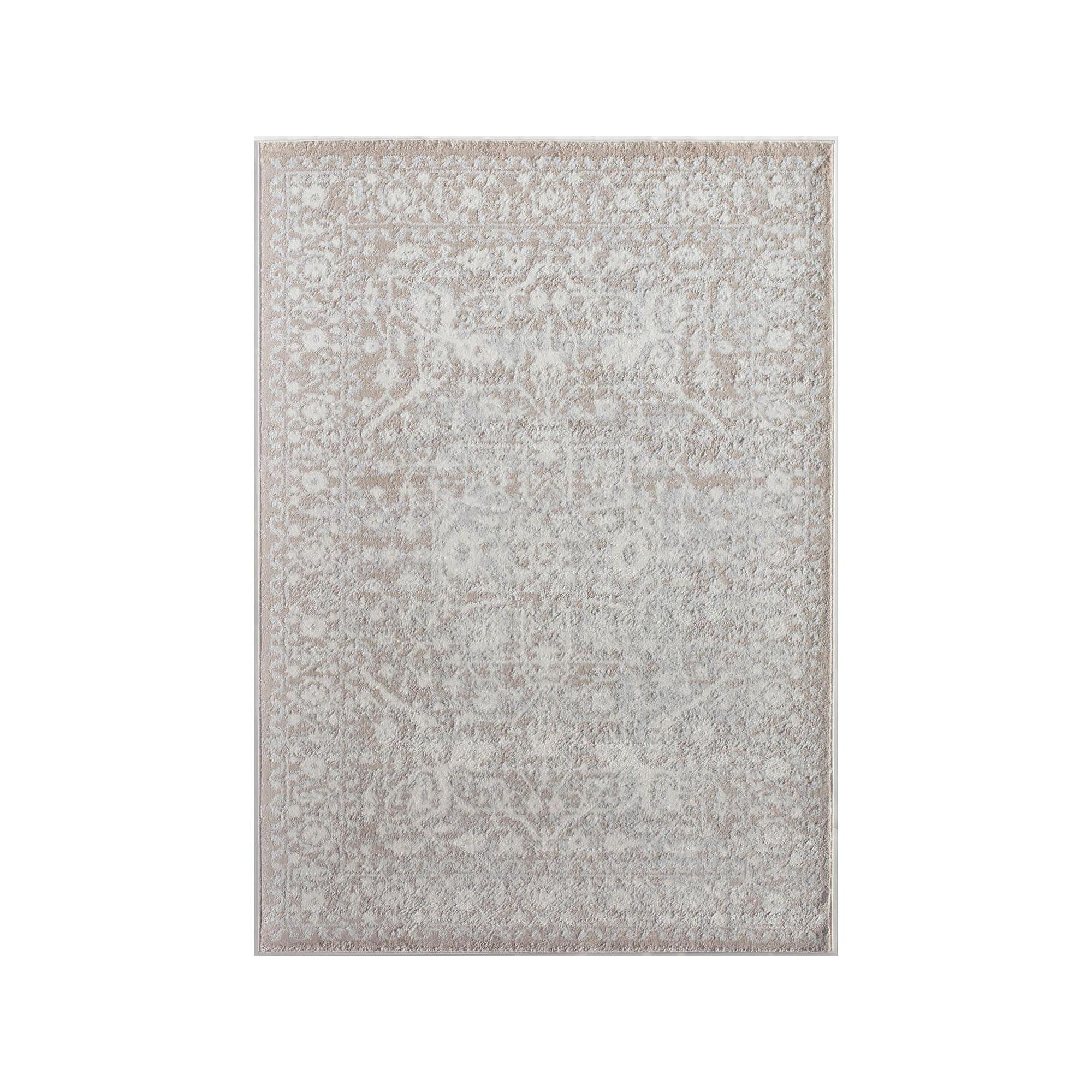 Rugs America Lennox Faded Pattern Rug, White