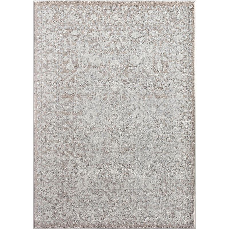 Rugs America Lennox Rug, White, 5X7 Ft