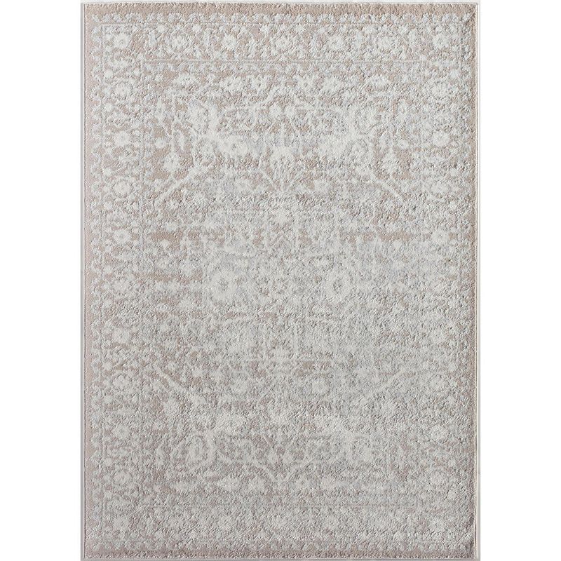 Rugs America Lennox Rug, White, 5X7 Ft