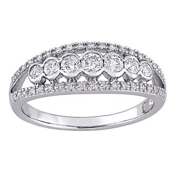 Stella Grace 10k White Gold 1/2 Carat T.W. Diamond Split-Shank Ring