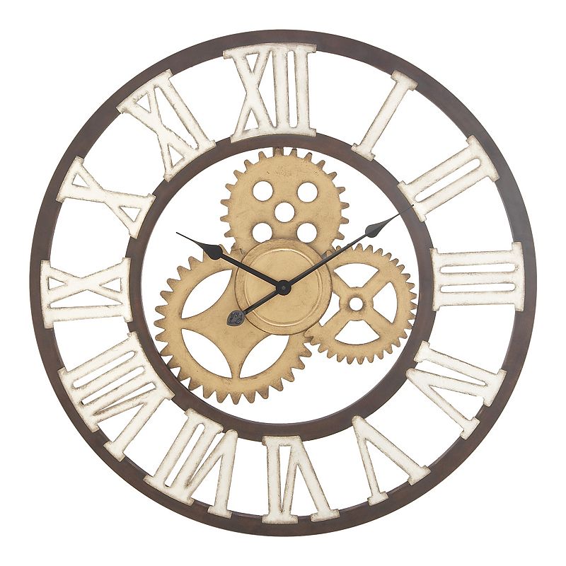 Stella & Eve Industrial Gear Wall Clock, Multicolor, XLARGE
