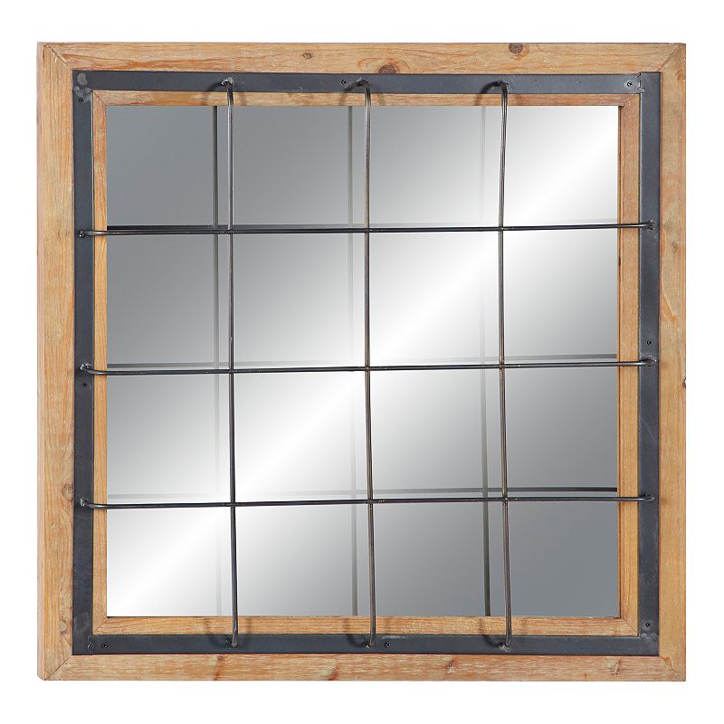Stella & Eve Contemporary Square Wall Mirror, Blue, XLARGE
