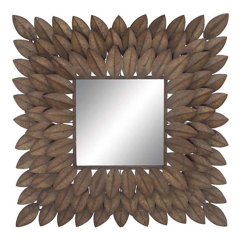 Stella & Eve Layered Leaves Wall Mirror, Brown, XLARGE