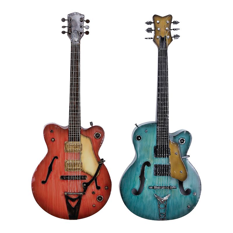 Stella & Eve Electric Guitar Wall Decor 2-piece Set, Multicolor, XLARGE