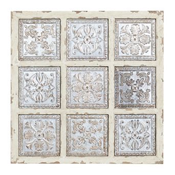 Stella & Eve Rustic Square Ornate Wall Plaque