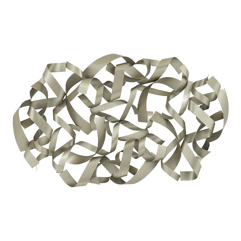 Stella & Eve Abstract Curled Bands Wall Art, Grey, XLARGE