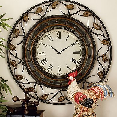 Stella & Eve Leaf Scroll Wall Clock