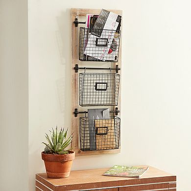 Stella & Eve 3-Tiered Basket Wall Decor