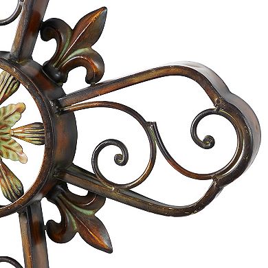 Stella & Eve Fleur-De-Lis Cross Wall Decor
