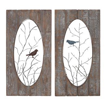 Stella & Eve Rustic Birds Wall Decor 2 pc Set