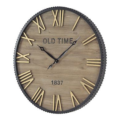 Stella & Eve Farmhouse Corrugated Wall Clock
