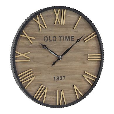 Stella & Eve Farmhouse Corrugated Wall Clock