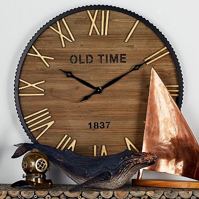 Stella & Eve Farmhouse Corrugated Wall Clock