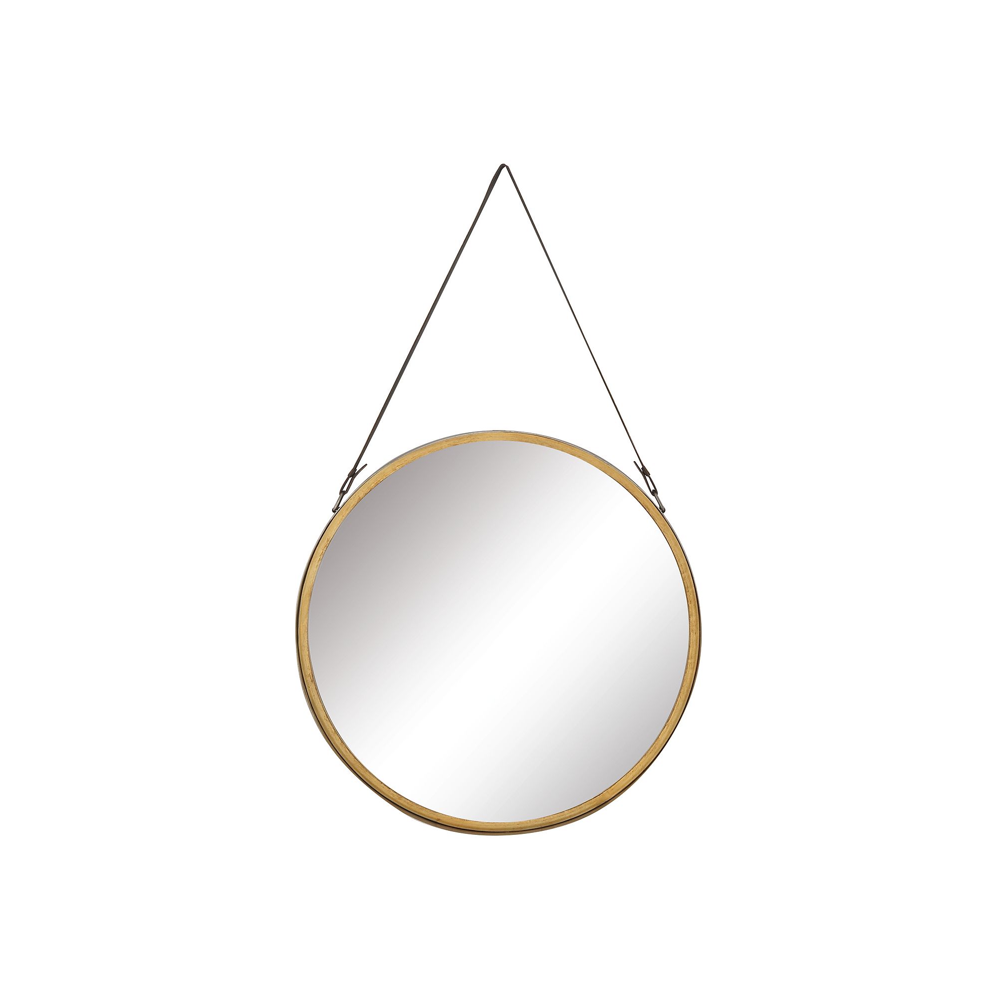 Stella & Eve Modern Hanging Strap Wall Mirror, Beige