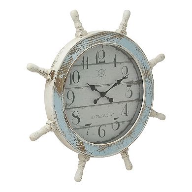 Stella & Eve Coastal Captain's Wheel Wall Clock