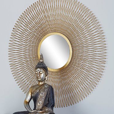 Stella & Eve Gold Finish Wire Sunburst Wall Mirror 3-piece Set