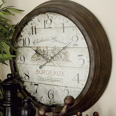 Stella & Eve Vintage Style Round Wall Clock