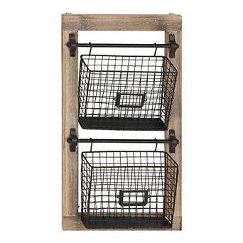 Stella & Eve Farmhouse 2 tier Basket Wall Decor