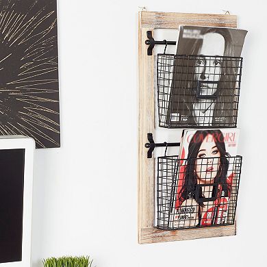 Stella & Eve Farmhouse 2-Tier Basket Wall Decor