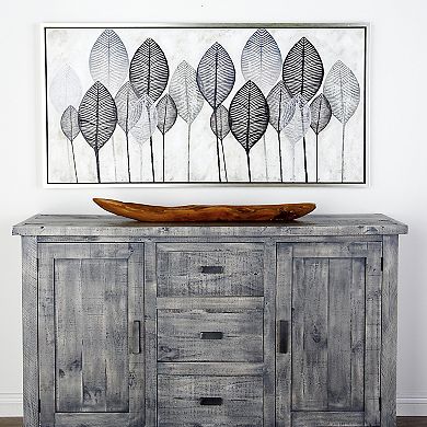 Stella & Eve Veined Leaves Rectangular Wall Art