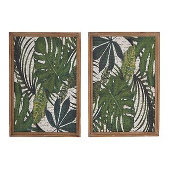 Stella & Eve Tropical Leaf Wall Art 2 pc Set