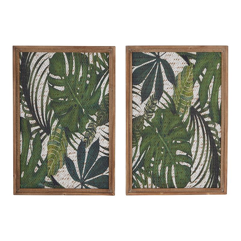 Stella & Eve Tropical Leaf Wall Art 2-piece Set, Green, Large