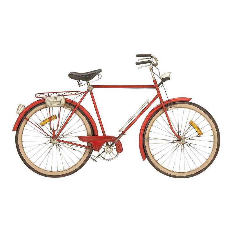 Stella & Eve Eclectic Red Bicycle Wall Decor, Large
