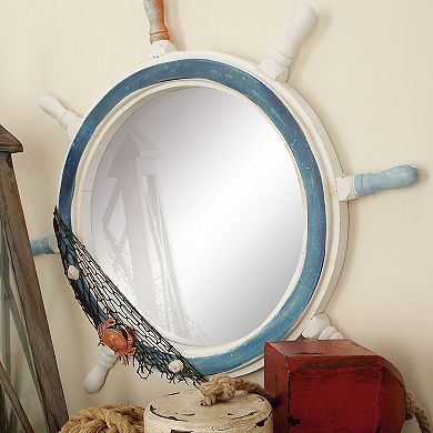 Stella & Eve Coastal Ship Wheel Wall Mirror