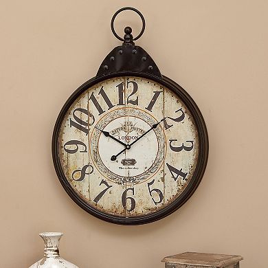 Stella & Eve Distressed Round Wall Clock