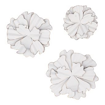 Stella & Eve White Floral Wall Decor 3 pc Set