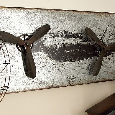 Stella & Eve Industrial Airplane Wall Decor