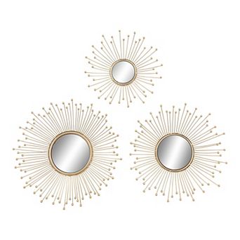 Stella & Eve Glam-Inspired Radial Wall Mirror 3 pc Set