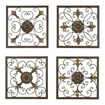 Stella & Eve Scrollwork Medallion Wall Decor 4 pc Set