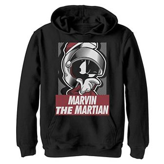 Boys 8-20 Looney Tunes Marvin The Martian Graphic Poster Graphic Fleece Hoodie