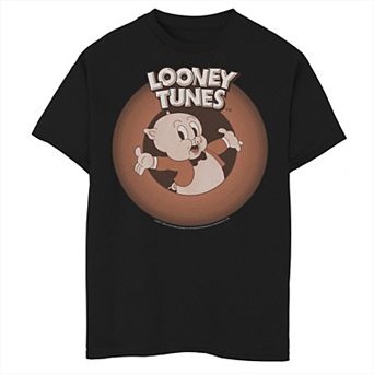 Boys 6-20 Looney Tunes Porky Pig Classic Circle Portrait Graphic Tee