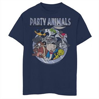 Boys 8-20 Looney Tunes Group Shot Party Animals Graphic Tee