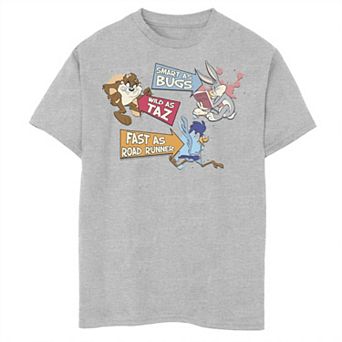 Boys 6-20 Looney Tunes Group Wild As Taz Text Graphic Tee