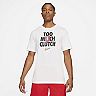 Nike Men's Verbiage Too Much Clutch Graphic Tee (Heather Grey, X-Large) 