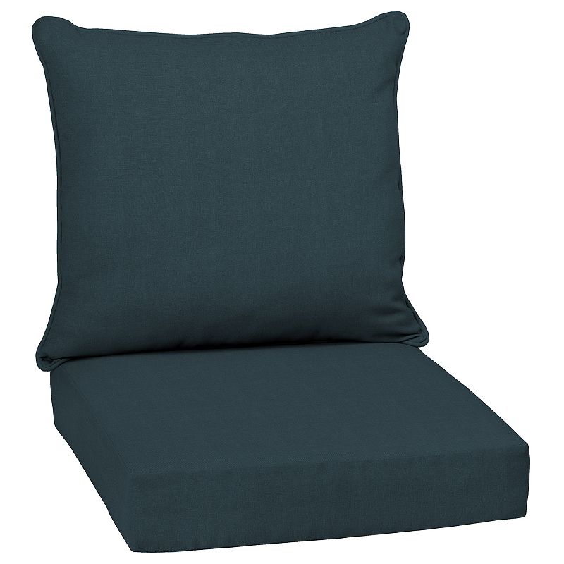 Arden Selections Woven 2-pack Outdoor Conversation Set Cushion Set, Blue