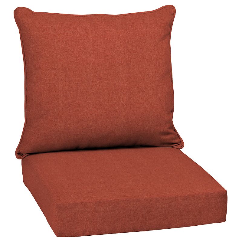 Arden Selections Woven 2-pack Outdoor Conversation Set Cushion Set, Orange